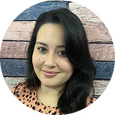 Thalia Suarez, LMHC, therapist at Sunshine State Counseling Center, smiling against a textured background.