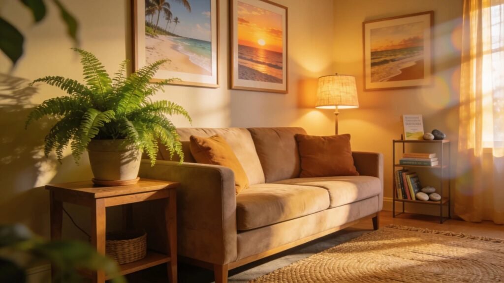 Welcoming therapy office representing accessible mental health care for residents of Southwest Florida