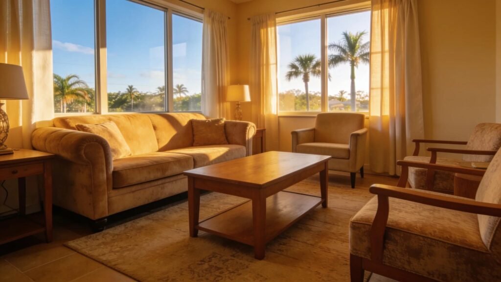 Counseling office interior showcasing a serene environment for mental health therapy