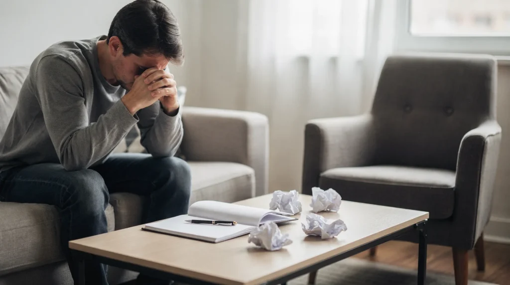 A couple already mistrusting of each other faces significant barriers to open communication