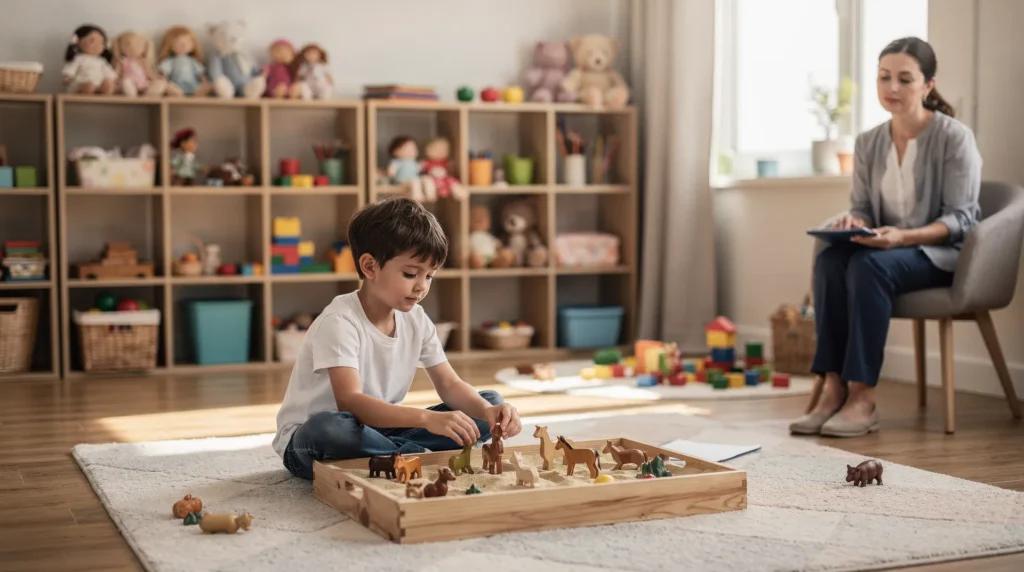 Play therapy is addressed to children who are in a transition period of their lives