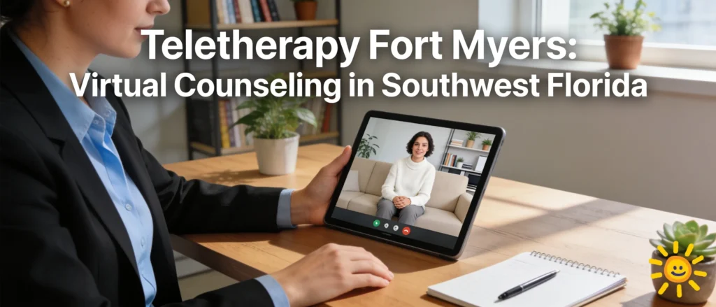 Telehealth therapy removes the commute barrier, allowing clients to attend sessions from home or any