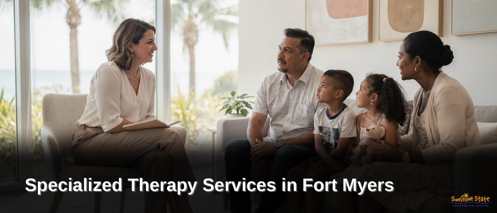 Sunshine State Counseling Center operates its specialized therapy services from Fort Myers, Florida.; Children's therapy