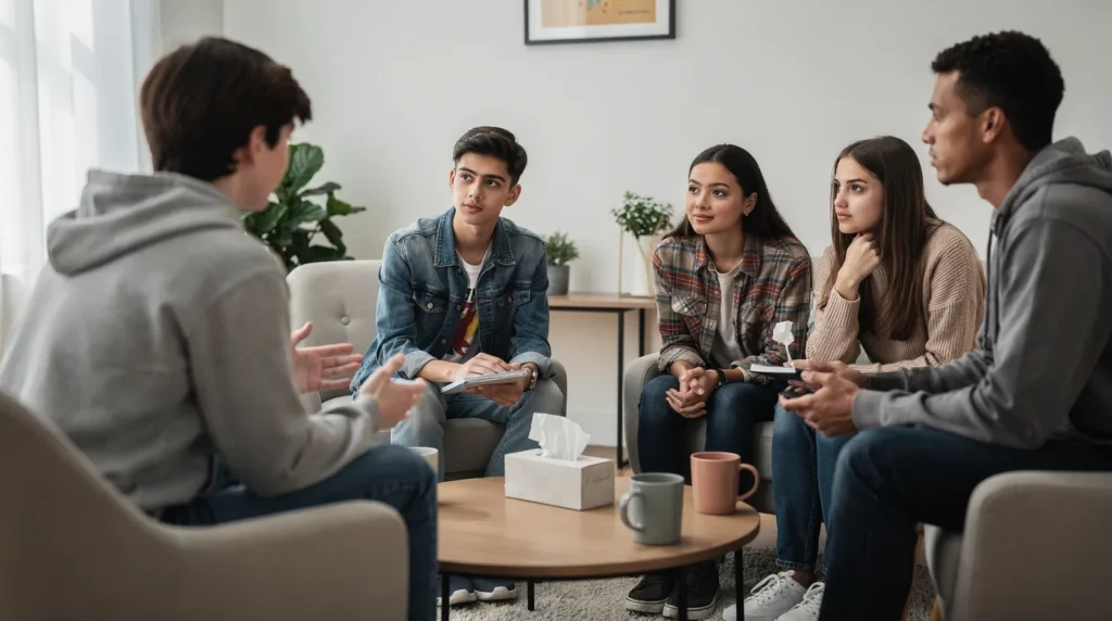 Children's and teen counseling is designed to help young people express emotions and build coping